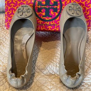 Tory Burch Reva Ballet Flats - Clay Beige Size 7.5